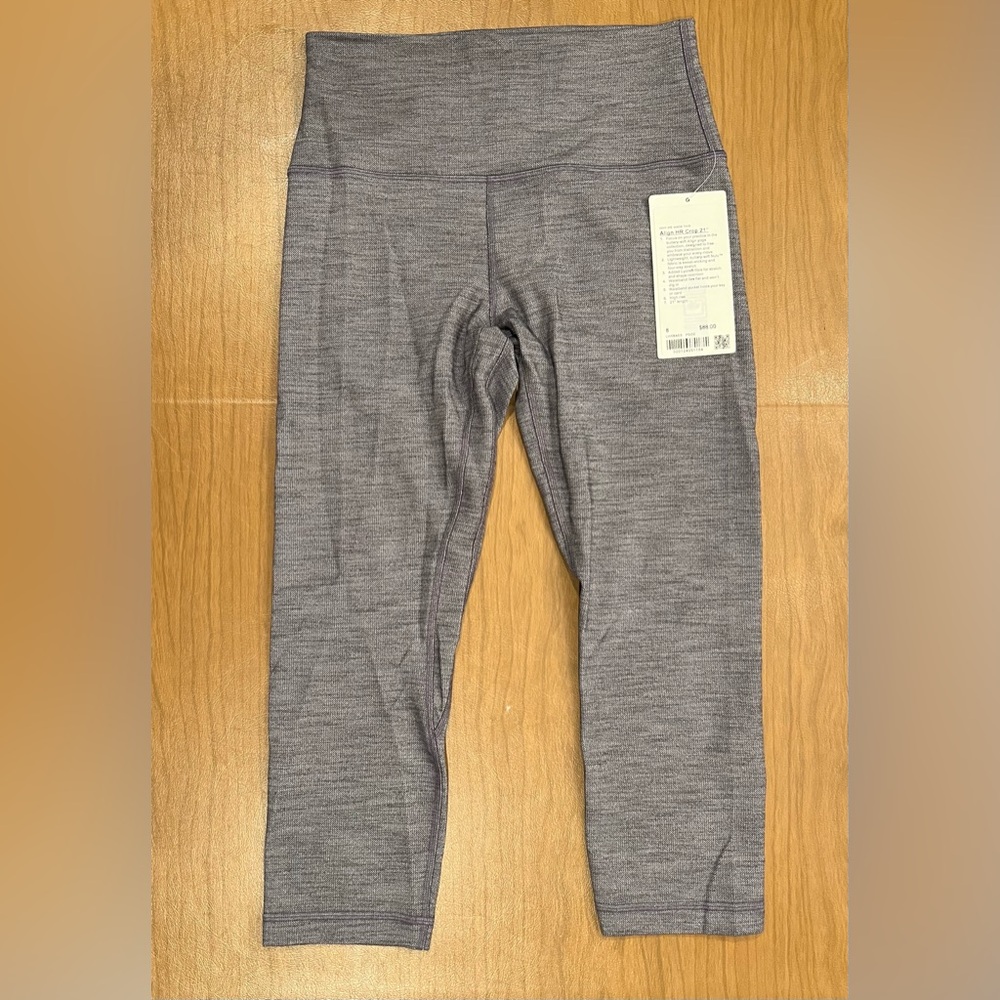 lululemon athletica align HR crop 21” Heathered Gray Leggings
